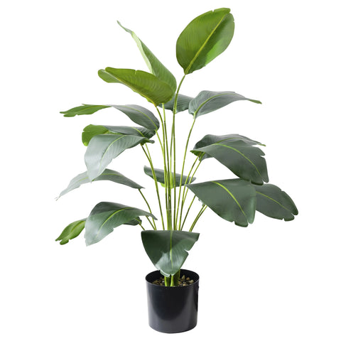 1pc 18-Head Banana Plant, 73.66cm Large Artificial Potted Plant with Stone, Indoor & Outdoor Decor, Nordic Style, Ideal for New Year, Housewarming, Wedding, Beach, Party, Christmas, Thanksgiving, Independence Day, Labor Day, Banana Tree, No Power Required CozyHaus