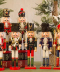 1pc 30cm Nutcracker Soldier Figurine - Wooden Christmas Decor for Home, Office & Tabletop | Perfect for Holiday Parties & Festive Celebrations CozyHaus