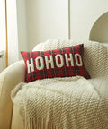 Vibrant Festive Christmas Embroidered Plaid Throw Pillow Cover - Soft, Zippered, Hand Washable Polyester Cushion Case with Easy Care for Home & Office Decor, Perfect for Holiday Season CozyHaus