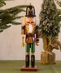 1pc 30cm Nutcracker Soldier Figurine - Wooden Christmas Decor for Home, Office & Tabletop | Perfect for Holiday Parties & Festive Celebrations CozyHaus