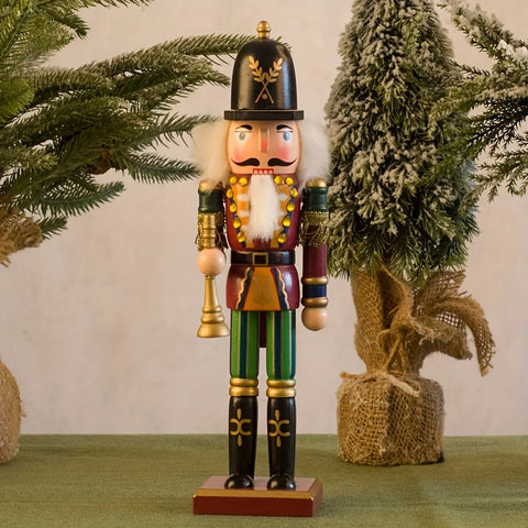 1pc 30cm Nutcracker Soldier Figurine - Wooden Christmas Decor for Home, Office & Tabletop | Perfect for Holiday Parties & Festive Celebrations CozyHaus