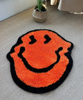 1pc, Shaggy Smile Face Area Rug, Creative Soft Fluffy Throw Rug, Pet Friendly Bedside Rug, Machine Washable, Living Room Bedroom Nursery Room Rug, Room Decorative Rug CozyHaus