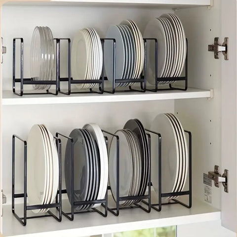 3-Plate Holder Organizer – Verticale Bordenhouder voor Eenvoudige Opslag en Droging CozyHaus