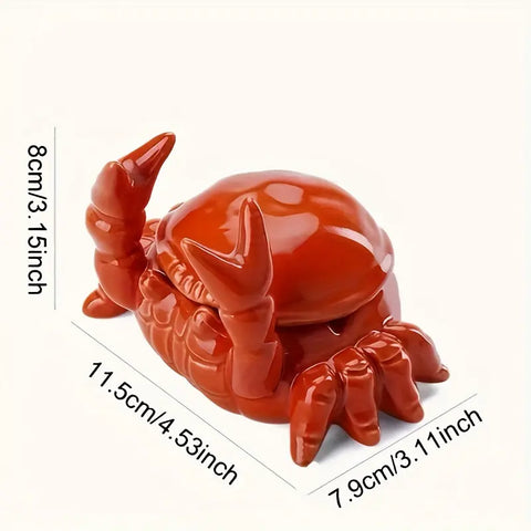 Ceramic Crab Ashtray, Unique Shepherd Design, Perfect for Home & Office Decor, Ideal Father's Day or Boyfriend Gift, No Power Required, Battery Not Included CozyHaus