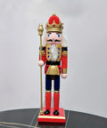 1pc 30cm Nutcracker Soldier Figurine - Wooden Christmas Decor for Home, Office & Tabletop | Perfect for Holiday Parties & Festive Celebrations CozyHaus