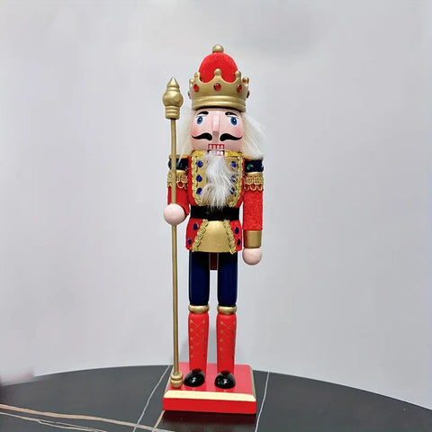 1pc 30cm Nutcracker Soldier Figurine - Wooden Christmas Decor for Home, Office & Tabletop | Perfect for Holiday Parties & Festive Celebrations CozyHaus