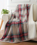 Ultra-Soft Plaid Throw Blanket - Double Layer, Warm & Cozy for Couch or Bed, Allergy-Friendly Flannel, Perfect Christmas Gift for All Seasons CozyHaus