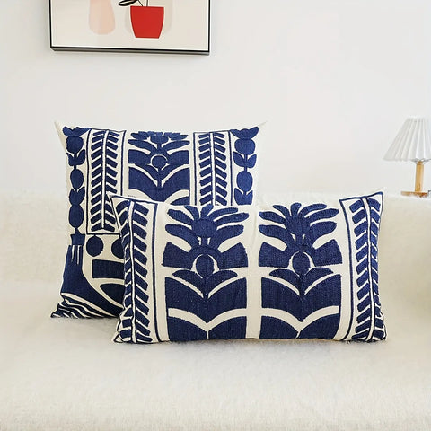 1pc, Exquisite Embroidered American Style Cushion Cover, Available In Multiple Sizes And Suitable For Various Room Types. CozyHaus