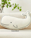 Whimsical Whale Embroidered Throw Pillow Cover, 49.78x35.05 cm - Versatile for All Seasons, Machine Washable, Zip Closure - Perfect for Sofa & Bedroom Decor CozyHaus