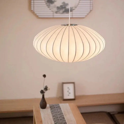 Tsukiyo Silk Pendant Lamp – Tijdloze Elegantie in Japandi Stijl CozyHaus