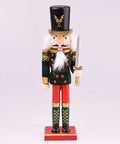 1pc 30cm Nutcracker Soldier Figurine - Wooden Christmas Decor for Home, Office & Tabletop | Perfect for Holiday Parties & Festive Celebrations CozyHaus