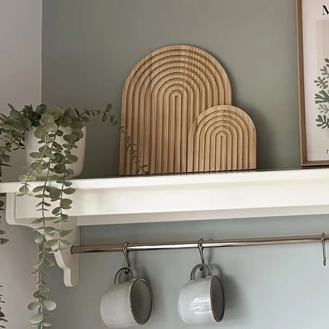 Nordic Wanddecoratie - Aesthetic Boho Houten Bogen Set CozyHaus