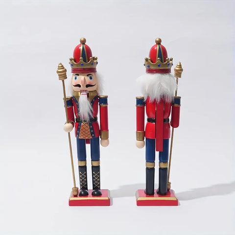 Classic Nutcracker Figurine - 30.48cm Wooden Christmas Decor for Home, Perfect for Bedroom & Various Room Styles, Battery-Free Holiday Tabletop Accent CozyHaus