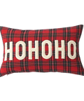 Feestelijke Plaid Kussenhoes - Geborduurd Ruitpatroon voor Kerstsfeer CozyHaus