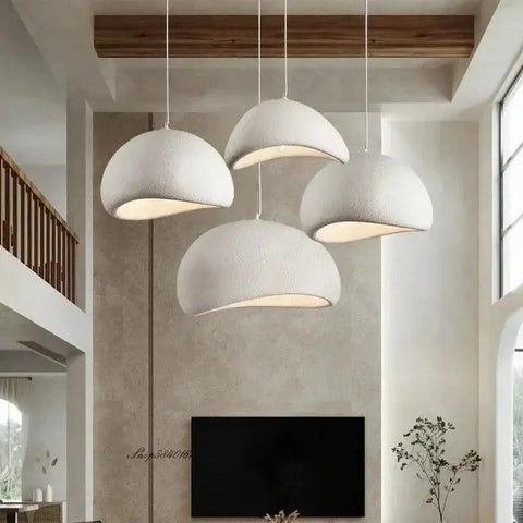 Moderne Wabi Hanglamp – Stijlvolle Hars Kroonluchter voor Eetkamer & Restaurant CozyHaus